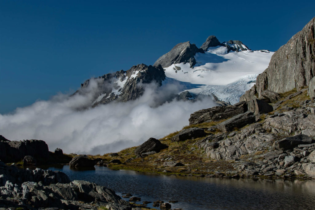 Park Pass Glacier with low cloud
